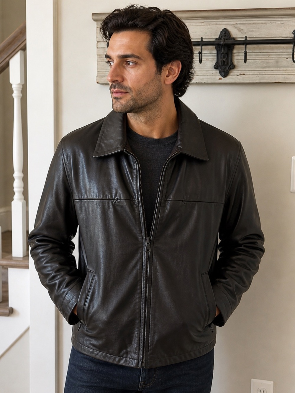 Men’s Wilsons Leather Pelle Studio Jacket Brown Thinsulate Insulated Size L